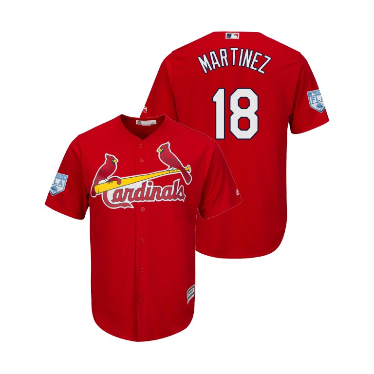 St. Louis Cardinals Scarlet #18 Carlos Martinez Cool Base Jersey 2019 Spring Training St. Louis Cardinals Scarlet #18 Carlos Martinez Cool Base Jersey 2019 Spring Training