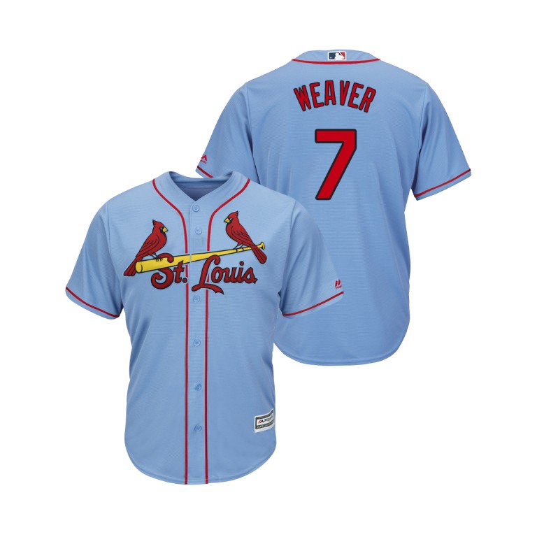St. Louis Cardinals Horizon Blue #7 2019 Cool Base Luke Weaver Alternate Jersey