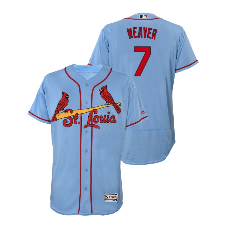 St. Louis Cardinals Horizon Blue #7 2019 Flex Base Luke Weaver Alternate Jersey