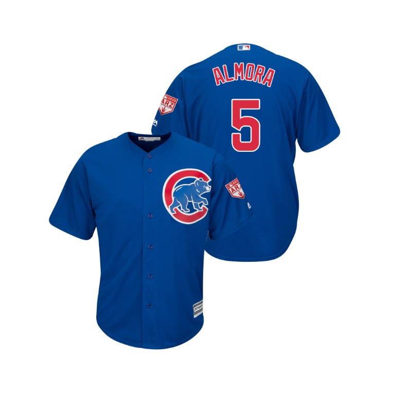 Chicago Cubs Royal #5 Albert Almora Jr Cool Base Jersey 2019 Spring Training