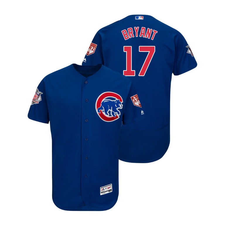 Chicago Cubs Royal #17 Kris Bryant Flex Base Jersey 2019 Spring Training Chicago Cubs Royal #17 Kris Bryant Flex Base Jersey 2019 Spring Training