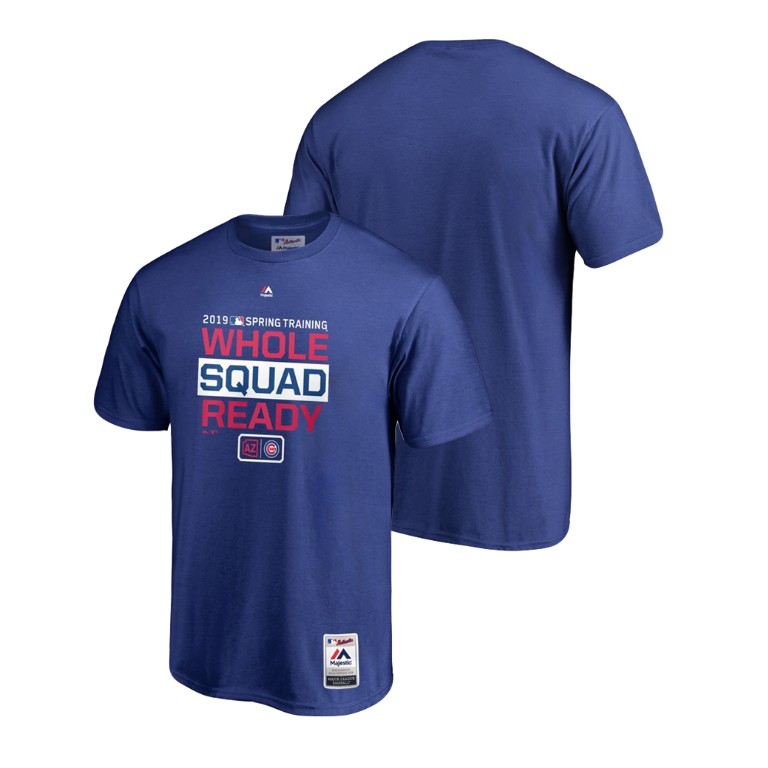 Chicago Cubs Authentic Collection Royal Majestic T-Shirt 2019 Spring Training Chicago Cubs Authentic Collection Royal Majestic T-Shirt 2019 Spring Training