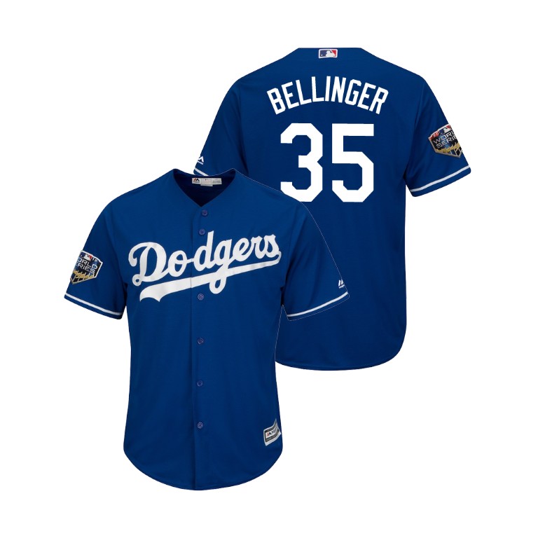 Los Angeles Dodgers Royal #35 Cody Bellinger Cool Base Jersey 2018 World Series
