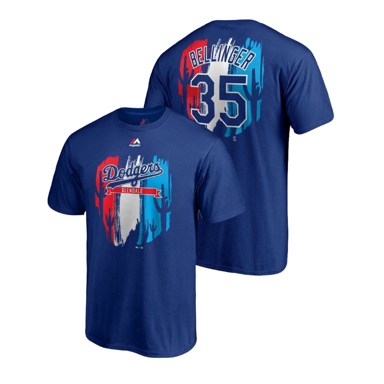 Los Angeles Dodgers Royal #35 Cody Bellinger Majestic T-Shirt 2019 Spring Training Los Angeles Dodgers Royal #35 Cody Bellinger Majestic T-Shirt 2019 Spring Training