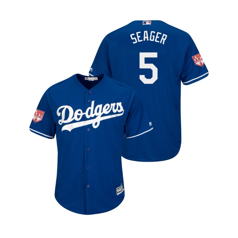 Los Angeles Dodgers Royal #5 Corey Seager Cool Base Jersey 2019 Spring Training