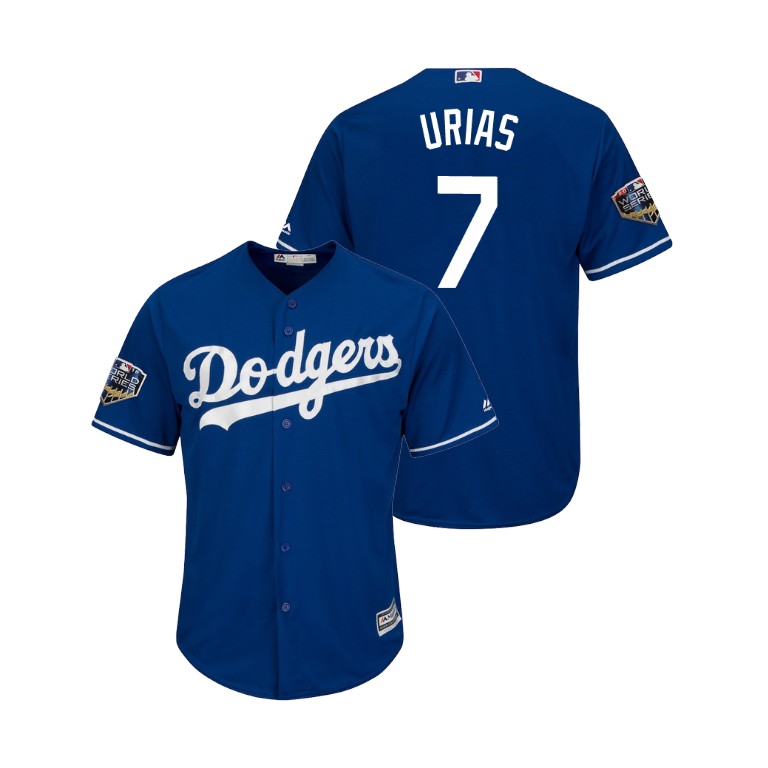 Los Angeles Dodgers Royal #7 Julio Urias Cool Base Jersey 2018 World Series Los Angeles Dodgers Royal #7 Julio Urias Cool Base Jersey 2018 World Series