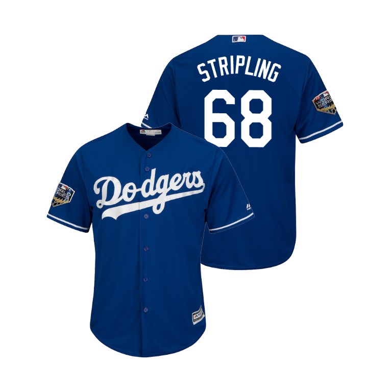 Los Angeles Dodgers Royal #68 Ross Stripling Cool Base Jersey 2018 World Series Los Angeles Dodgers Royal #68 Ross Stripling Cool Base Jersey 2018 World Series