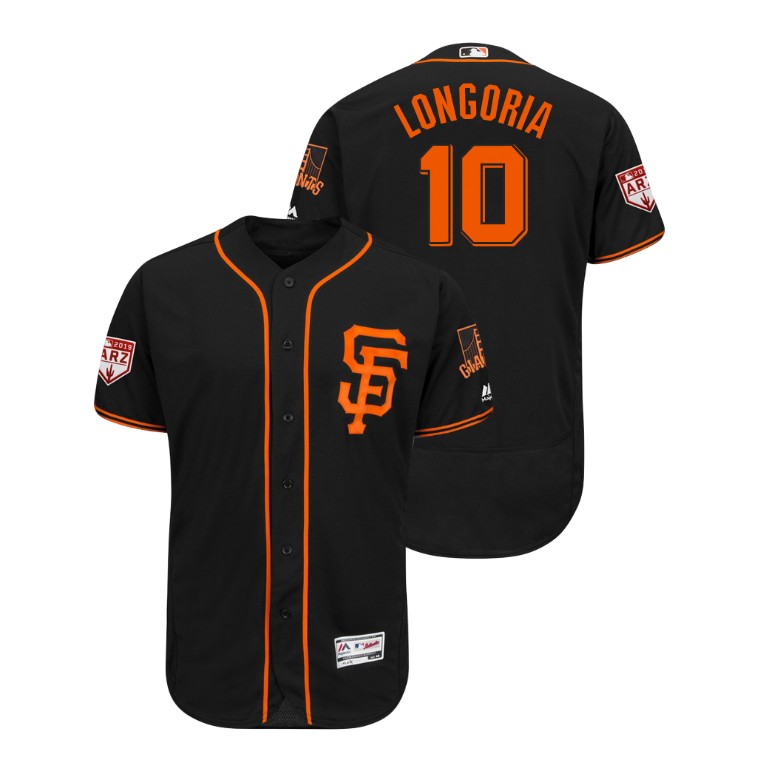 San Francisco Giants Black #10 Evan Longoria Flex Base Jersey 2019 Spring Training San Francisco Giants Black #10 Evan Longoria Flex Base Jersey 2019 Spring Training