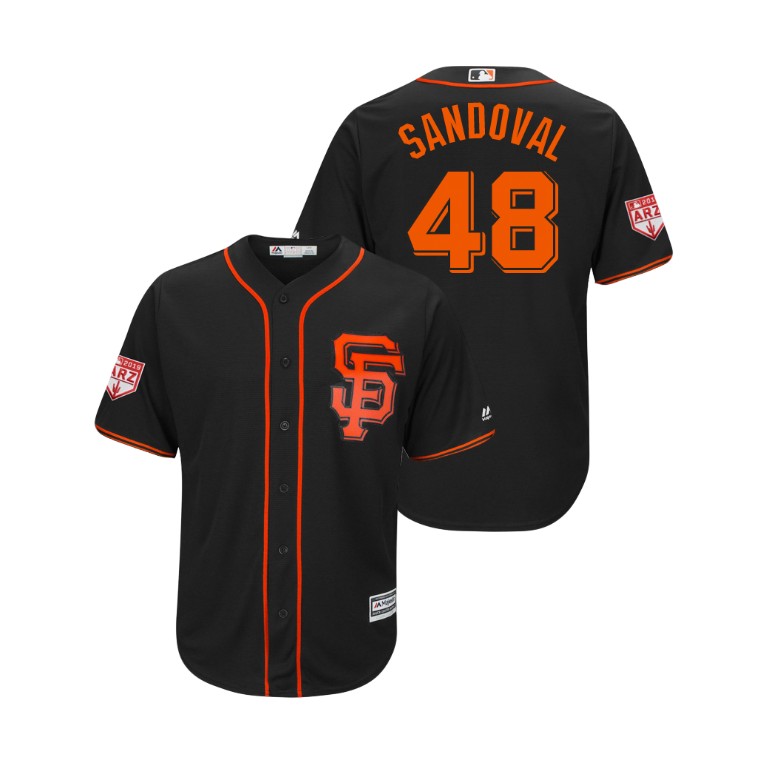 San Francisco Giants Black #48 Pablo Sandoval Cool Base Jersey 2019 Spring Training San Francisco Giants Black #48 Pablo Sandoval Cool Base Jersey 2019 Spring Training