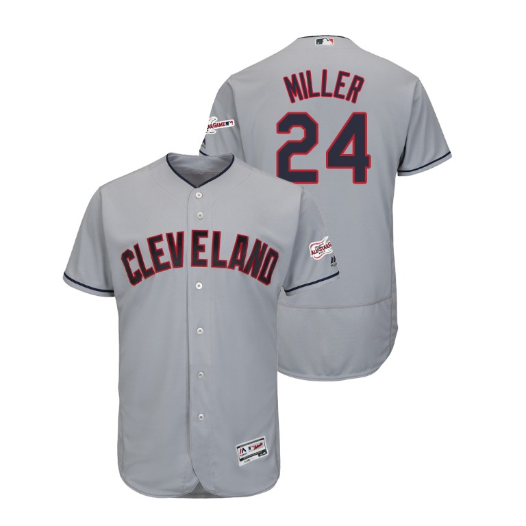 Cleveland Indians 2019 All-Star Game Patch Gray #24 Andrew Miller Flex Base Jersey Cleveland Indians 2019 All-Star Game Patch Gray #24 Andrew Miller Flex Base Jersey