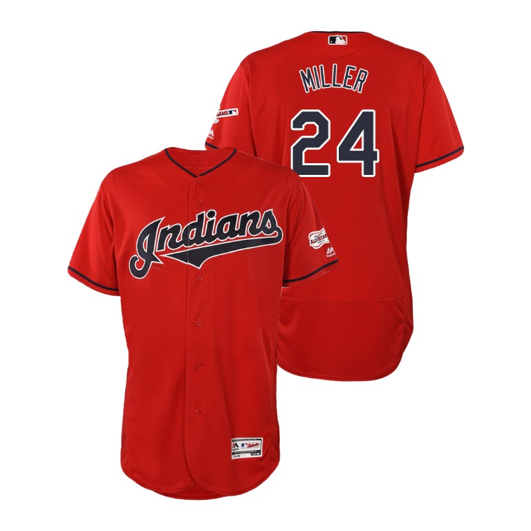 Cleveland Indians 2019 All-Star Game Patch Scarlet #24 Andrew Miller Flex Base Jersey