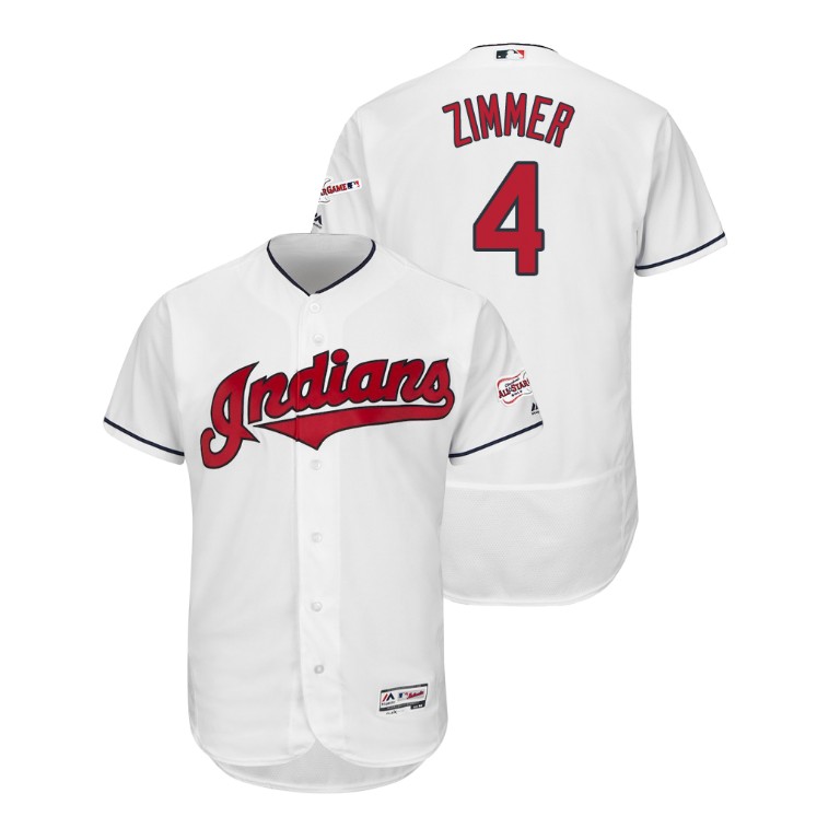 Cleveland Indians 2019 All-Star Game Patch White #4 Bradley Zimmer Flex Base Jersey Cleveland Indians 2019 All-Star Game Patch White #4 Bradley Zimmer Flex Base Jersey