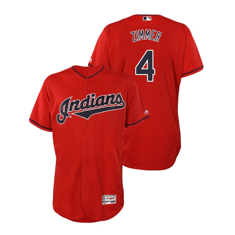Cleveland Indians Scarlet #4 2019 Flex Base Bradley Zimmer Alternate Jersey Cleveland Indians Scarlet #4 2019 Flex Base Bradley Zimmer Alternate Jersey