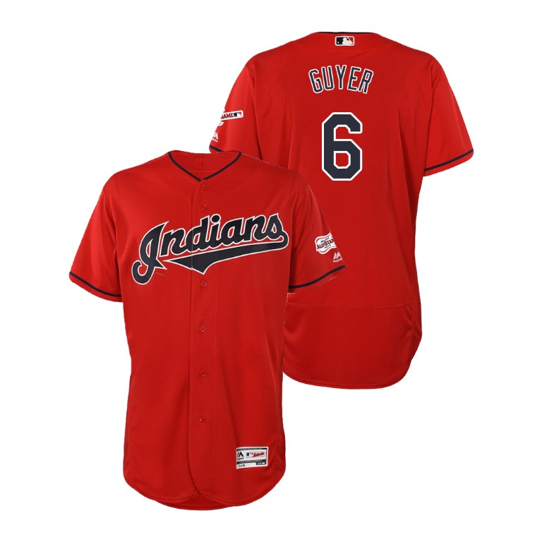 Cleveland Indians 2019 All-Star Game Patch Scarlet #6 Brandon Guyer Flex Base Jersey Cleveland Indians 2019 All-Star Game Patch Scarlet #6 Brandon Guyer Flex Base Jersey