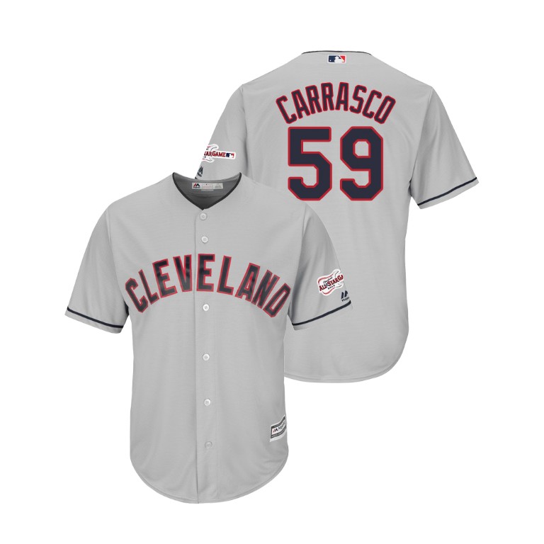 Cleveland Indians 2019 All-Star Game Patch Gray #59 Carlos Carrasco Cool Base Jersey Cleveland Indians 2019 All-Star Game Patch Gray #59 Carlos Carrasco Cool Base Jersey