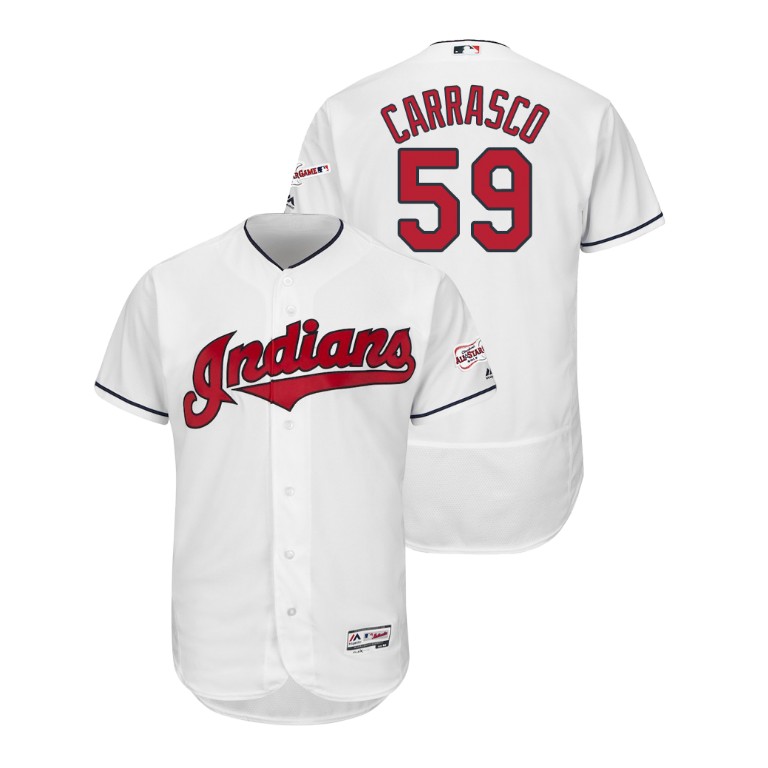 Cleveland Indians 2019 All-Star Game Patch White #59 Carlos Carrasco Flex Base Jersey Cleveland Indians 2019 All-Star Game Patch White #59 Carlos Carrasco Flex Base Jersey