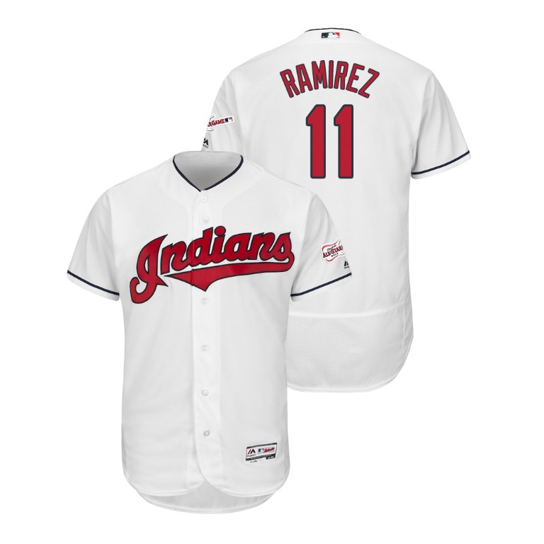 Cleveland Indians 2019 All-Star Game Patch White #11 Jose Ramirez Flex Base Jersey