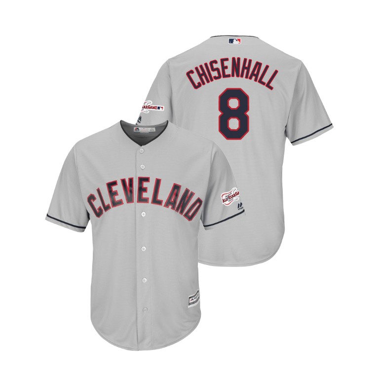Cleveland Indians 2019 All-Star Game Patch Gray #8 Lonnie Chisenhall Cool Base Jersey