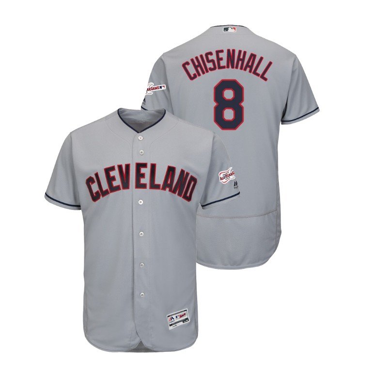 Cleveland Indians 2019 All-Star Game Patch Gray #8 Lonnie Chisenhall Flex Base Jersey