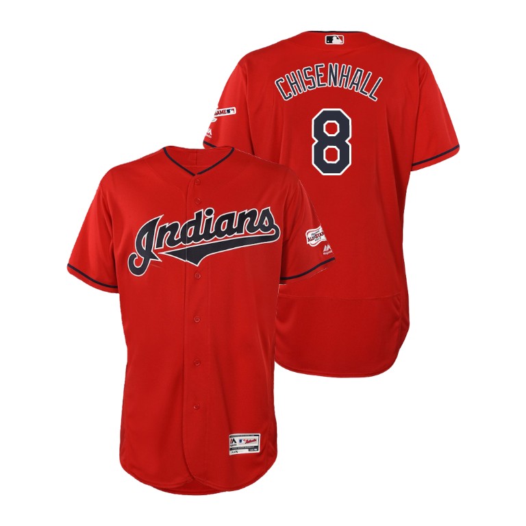 Cleveland Indians 2019 All-Star Game Patch Scarlet #8 Lonnie Chisenhall Flex Base Jersey