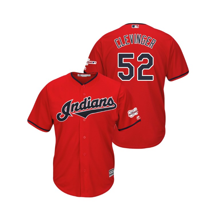 Cleveland Indians 2019 All-Star Game Patch Scarlet #52 Mike Clevinger Cool Base Jersey