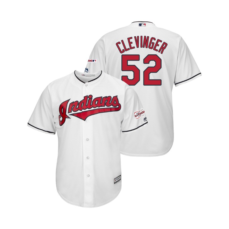 Cleveland Indians 2019 All-Star Game Patch White #52 Mike Clevinger Cool Base Jersey