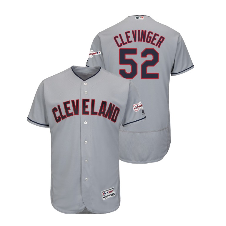 Cleveland Indians 2019 All-Star Game Patch Gray #52 Mike Clevinger Flex Base Jersey