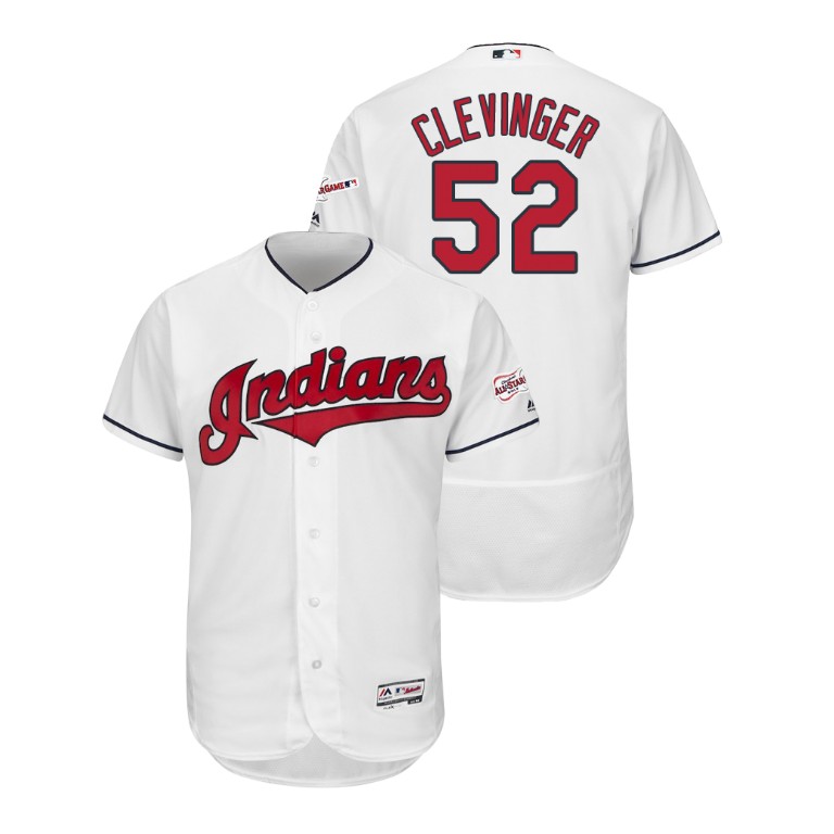 Cleveland Indians 2019 All-Star Game Patch White #52 Mike Clevinger Flex Base Jersey