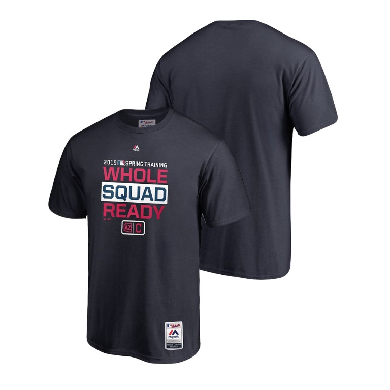 Cleveland Indians Authentic Collection Navy Majestic T-Shirt 2019 Spring Training