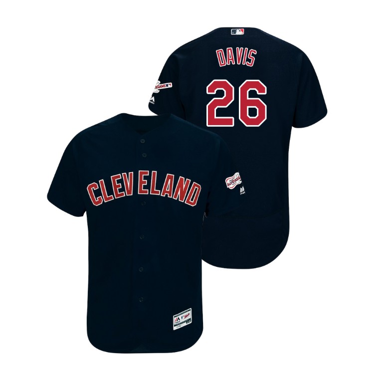 Cleveland Indians 2019 All-Star Game Patch Navy #26 Rajai Davis Flex Base Jersey