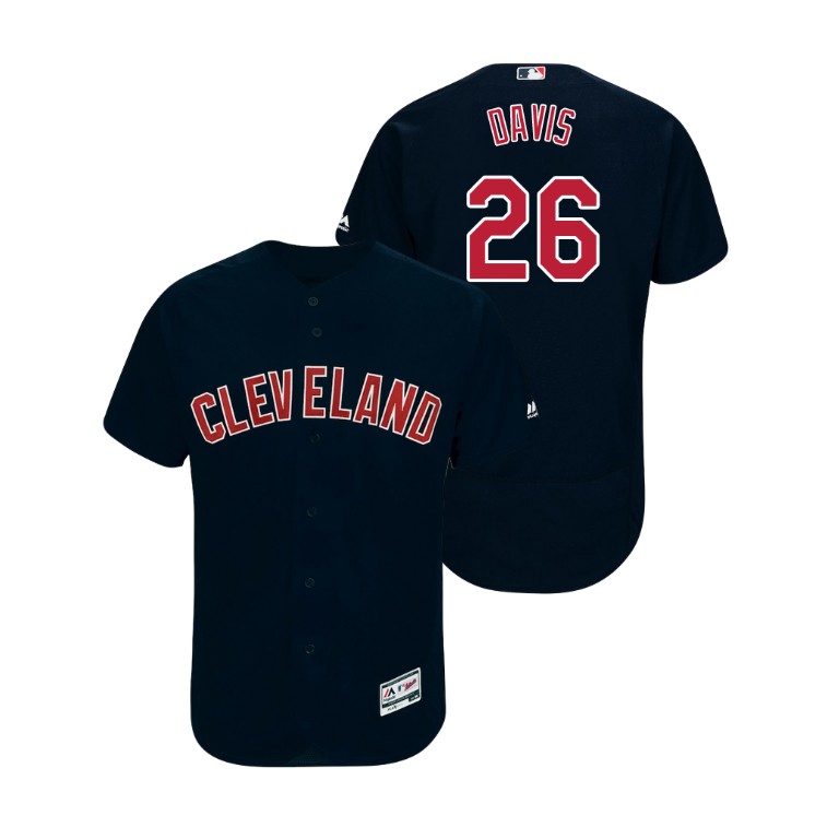 Cleveland Indians Navy #26 2019 Flex Base Rajai Davis Alternate Jersey