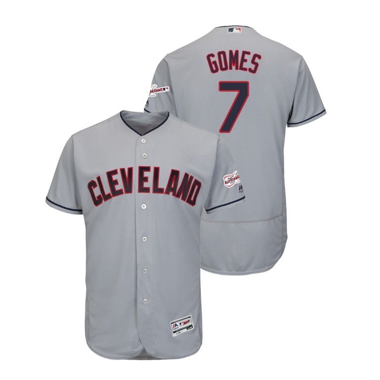 Cleveland Indians 2019 All-Star Game Patch Gray #7 Yan Gomes Flex Base Jersey Cleveland Indians 2019 All-Star Game Patch Gray #7 Yan Gomes Flex Base Jersey
