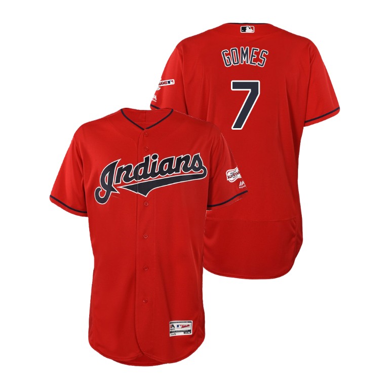Cleveland Indians 2019 All-Star Game Patch Scarlet #7 Yan Gomes Flex Base Jersey