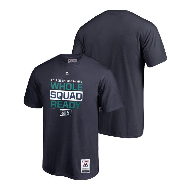 Seattle Mariners Authentic Collection Navy Majestic T-Shirt 2019 Spring Training Seattle Mariners Authentic Collection Navy Majestic T-Shirt 2019 Spring Training