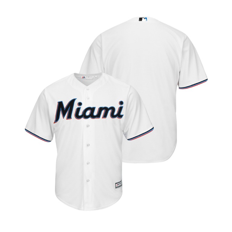 Miami Marlins White 2019 Cool Base Home Jersey