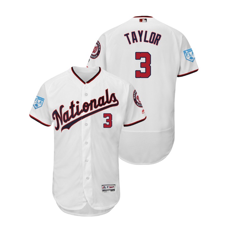 Washington Nationals White #3 Michael A. Taylor Flex Base Jersey 2019 Spring Training Washington Nationals White #3 Michael A. Taylor Flex Base Jersey 2019 Spring Training