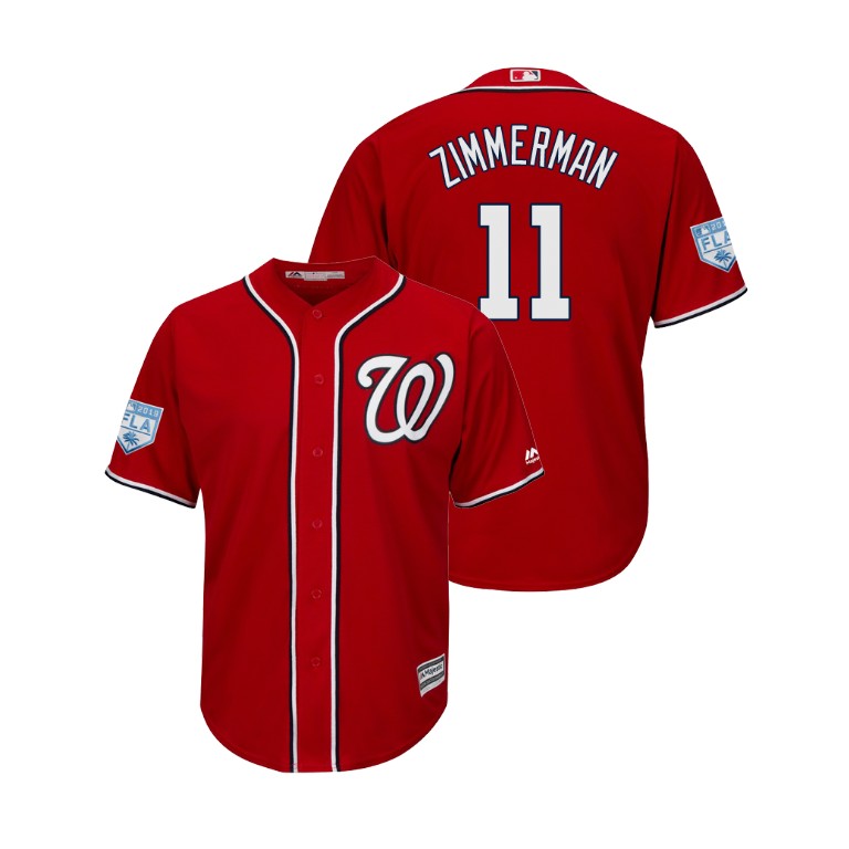 Washington Nationals Scarlet #11 Ryan Zimmerman Cool Base Jersey 2019 Spring Training Washington Nationals Scarlet #11 Ryan Zimmerman Cool Base Jersey 2019 Spring Training