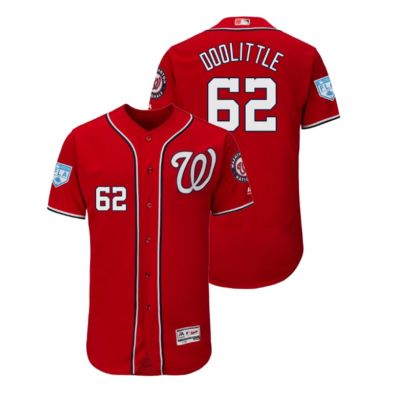 Washington Nationals Scarlet #62 Sean Doolittle Flex Base Jersey 2019 Spring Training Washington Nationals Scarlet #62 Sean Doolittle Flex Base Jersey 2019 Spring Training