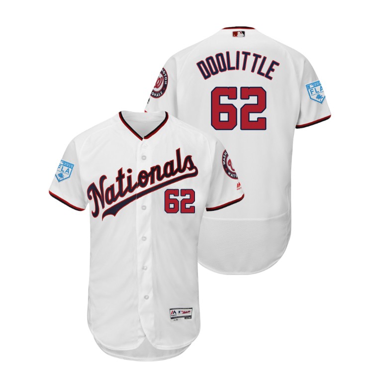 Washington Nationals White #62 Sean Doolittle Flex Base Jersey 2019 Spring Training Washington Nationals White #62 Sean Doolittle Flex Base Jersey 2019 Spring Training