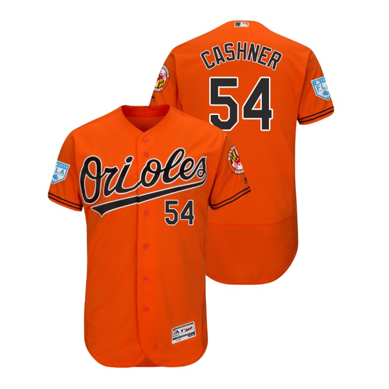 Baltimore Orioles Orange #54 Andrew Cashner Flex Base Jersey 2019 Spring Training