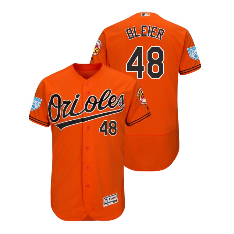 Baltimore Orioles Orange #48 Richard Bleier Flex Base Jersey 2019 Spring Training Baltimore Orioles Orange #48 Richard Bleier Flex Base Jersey 2019 Spring Training