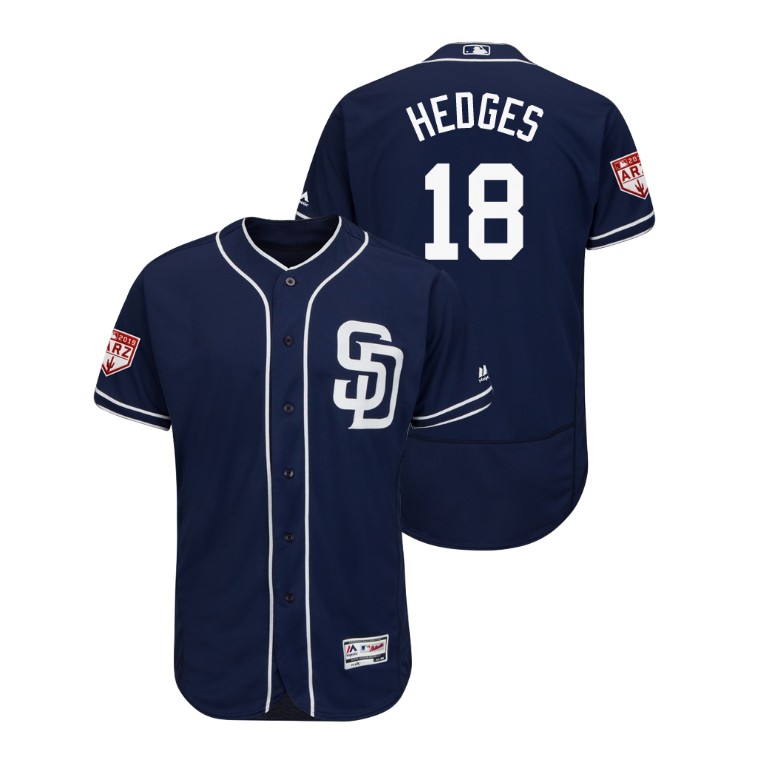 San Diego Padres Navy #18 Austin Hedges Flex Base Jersey 2019 Spring Training San Diego Padres Navy #18 Austin Hedges Flex Base Jersey 2019 Spring Training