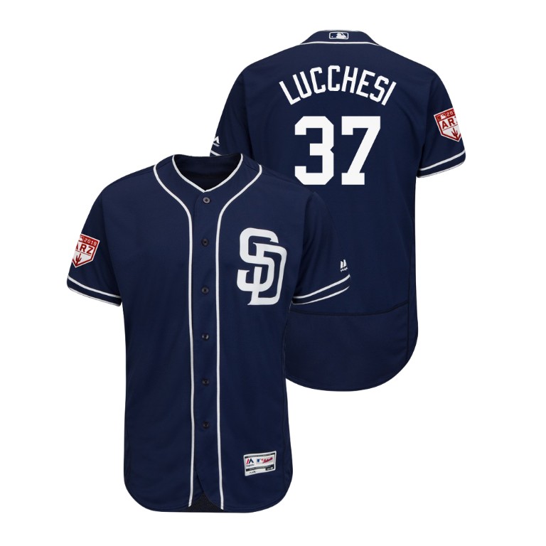 San Diego Padres Navy #37 Joey Lucchesi Flex Base Jersey 2019 Spring Training San Diego Padres Navy #37 Joey Lucchesi Flex Base Jersey 2019 Spring Training