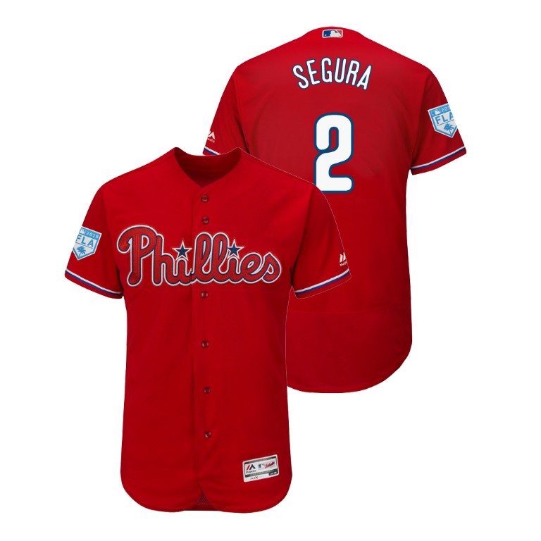 Philadelphia Phillies Scarlet #2 Jean Segura Flex Base Jersey 2019 Spring Training Philadelphia Phillies Scarlet #2 Jean Segura Flex Base Jersey 2019 Spring Training