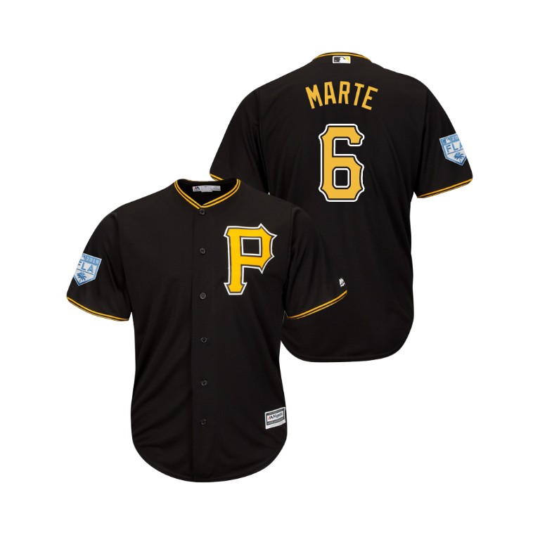 Pittsburgh Pirates Black #6 Starling Marte Cool Base Jersey 2019 Spring Training