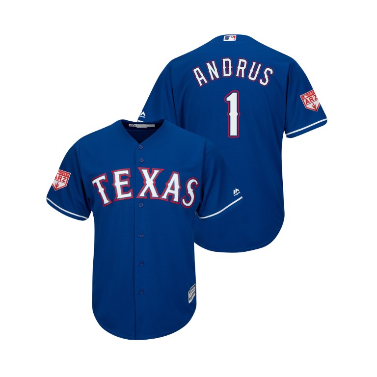 Texas Rangers Royal #1 Elvis Andrus Cool Base Jersey 2019 Spring Training Texas Rangers Royal #1 Elvis Andrus Cool Base Jersey 2019 Spring Training