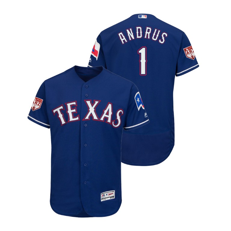 Texas Rangers Royal #1 Elvis Andrus Flex Base Jersey 2019 Spring Training Texas Rangers Royal #1 Elvis Andrus Flex Base Jersey 2019 Spring Training