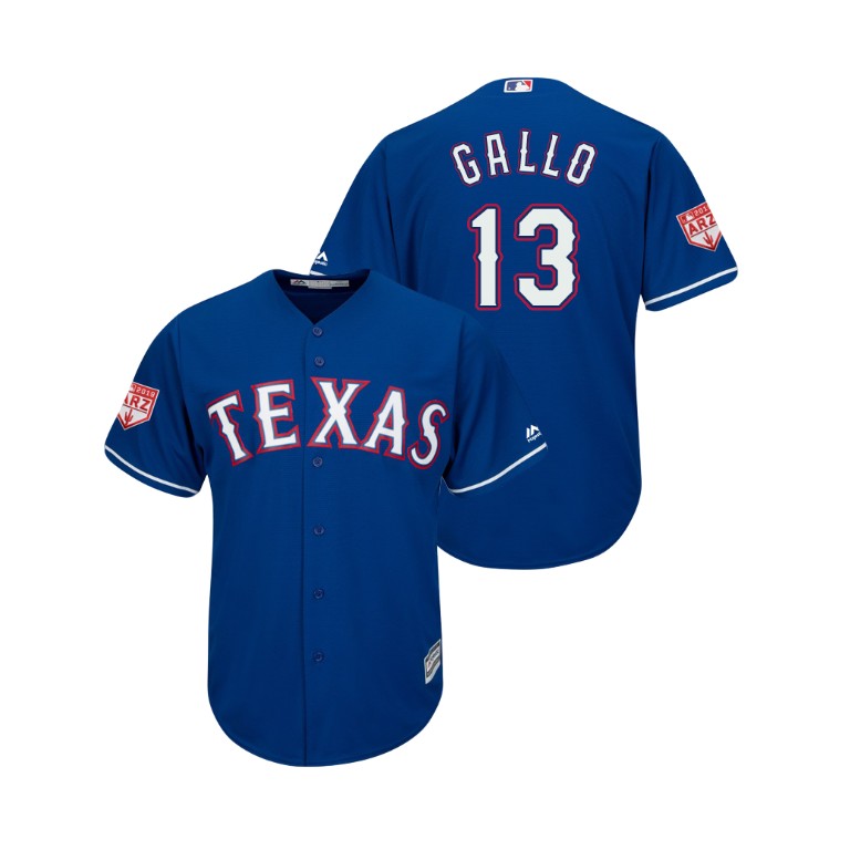 Texas Rangers Royal #13 Joey Gallo Cool Base Jersey 2019 Spring Training Texas Rangers Royal #13 Joey Gallo Cool Base Jersey 2019 Spring Training