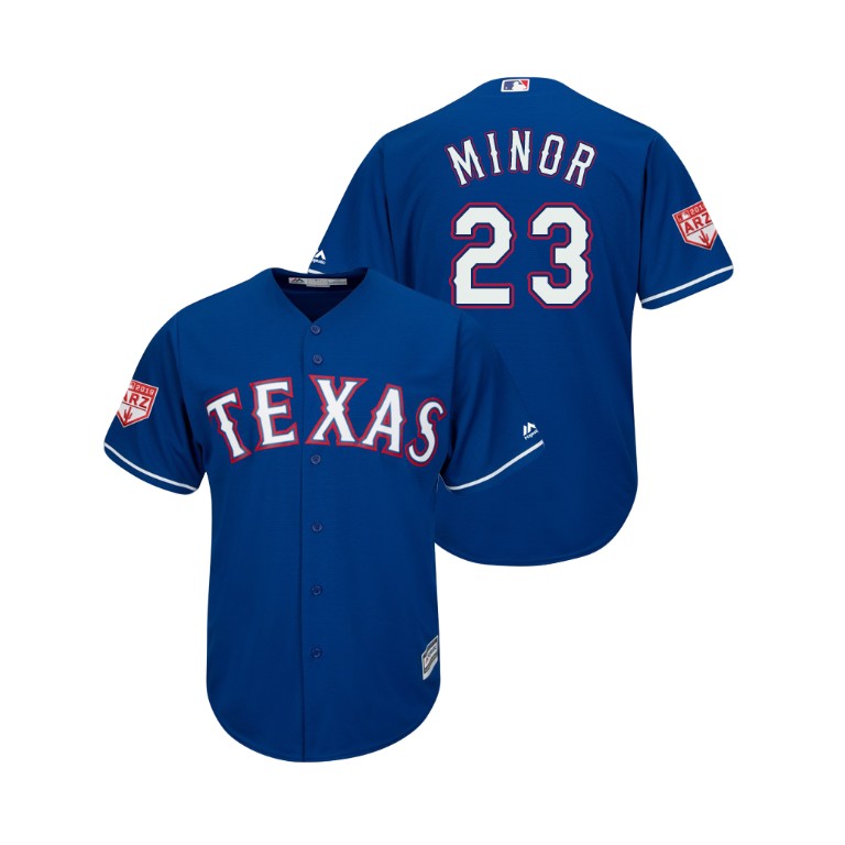 Texas Rangers Royal #23 Mike Minor Cool Base Jersey 2019 Spring Training