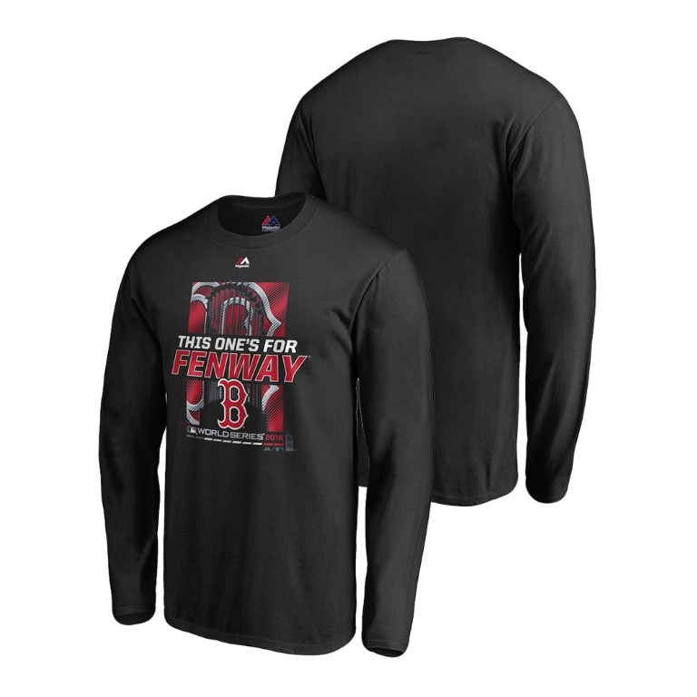 Boston Red Sox Parade Long Sleeve Black Majestic T-Shirt 2018 World Series Champions